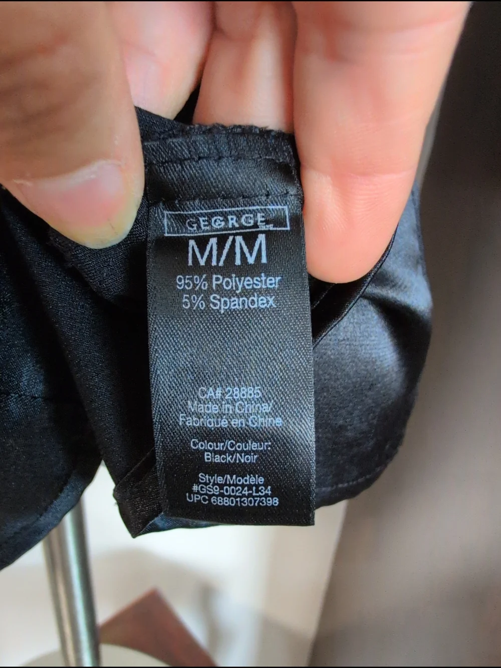 George Black Satin Puff-Sleeve Button-Down Shirt - Picture 9 of 9